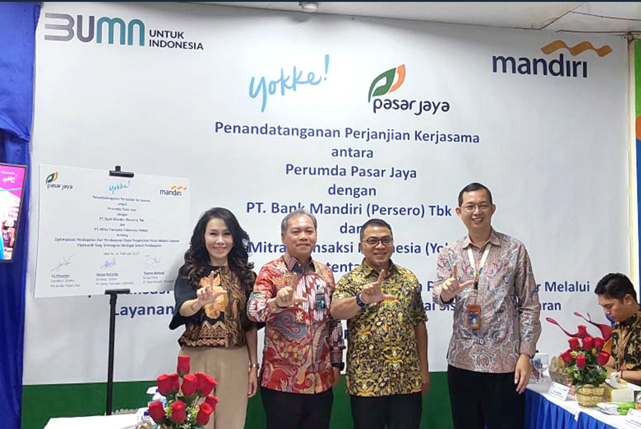 Yokke Berkolaborasi dengan Bank Mandiri dan PD Pasar Jaya Mempercepat Digitalisasi Pasar 